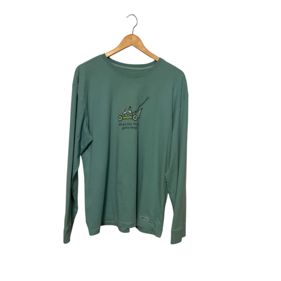 Life Is Good “When The Mowing Gets Tough” Long Sleeve Tee – Men’s Large - Picture 8 of 11